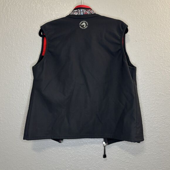 Copper River Fleece Women’s Medium Vest Black and Red Totem Trim KODIAK - Picture 8 of 9